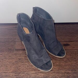 Women's Peep-Toe Ankle Boots